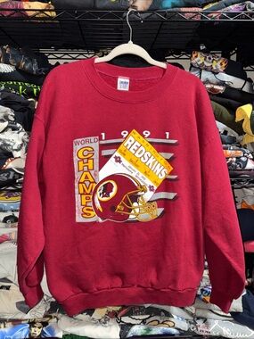 Vintage 1991 Washington Redskins Super Bowl Champs Crewneck Size Xl